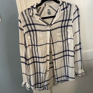 Blue and white light flannel